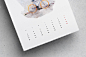 出色创意2020年水彩日历台历设计INDD模板 2020 Watercolor Calendar插图(6)