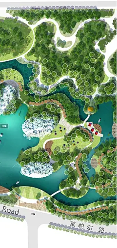 2022ps森系山体公园彩平公园景观彩平PS素材现代公园彩平psd素材图片_SFL—景观彩平设计图片素材-花瓣网