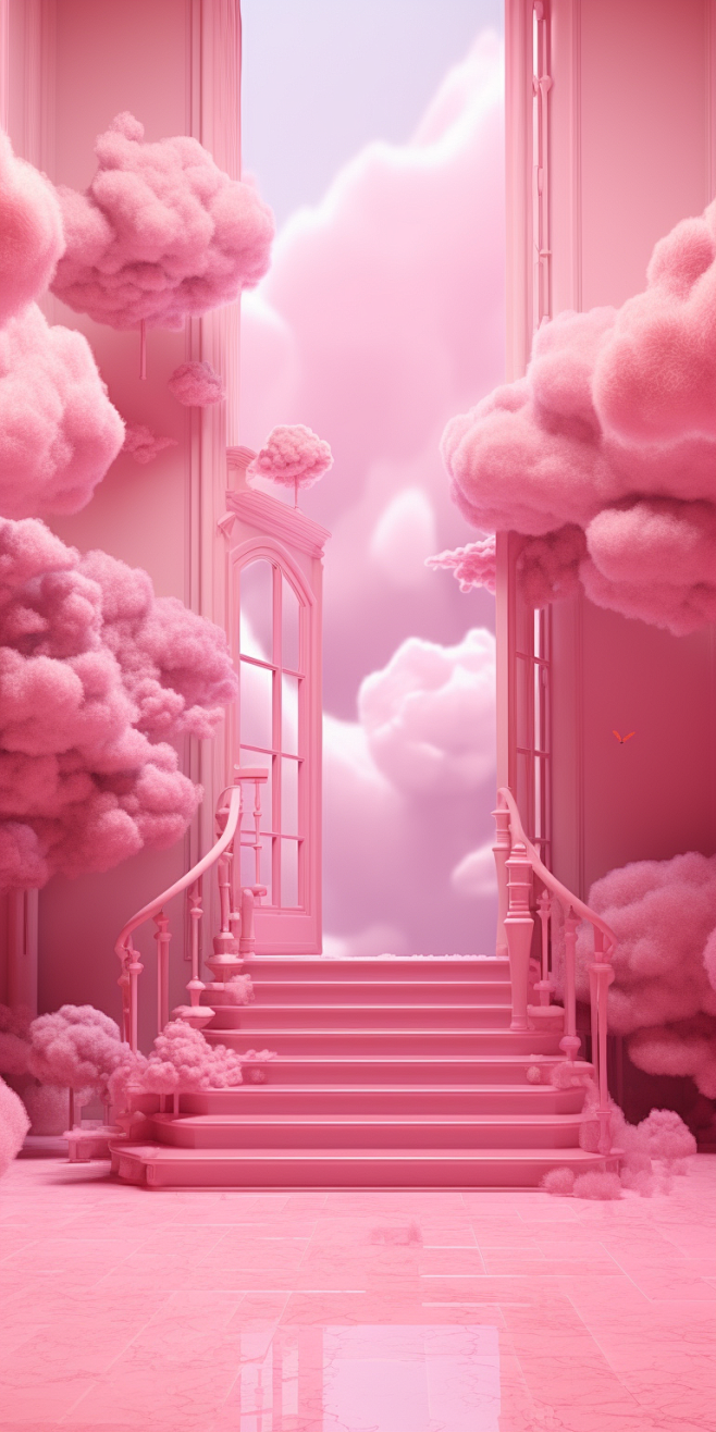 3d pink aesthetic cu...