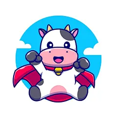 卡通牛插画矢量图设计素材