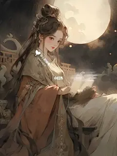古风插画｜月下美人（AI含咒语）