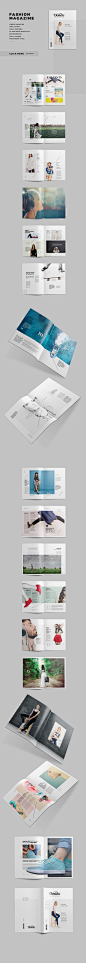 Fashion Magazine Template : a4 size, clean cover white, clean fashion magazine,	clean layout,	clean magazine, clothing,	contemporary magazine, creative,	designer,	dresses,	editorial, fashion brochure,	fashion catalogue, fashion collection,	fashion design,