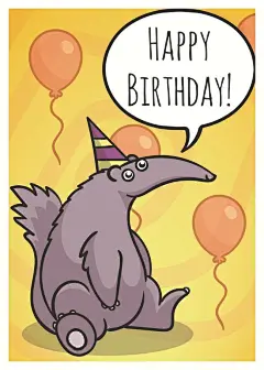 手绘卡通可爱小动物儿童生日庆祝卡片插画素材下载