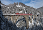 General 4563x3157 train winter Wiesen Viaduct Switzerland