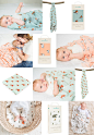 "Little Blue Nest" -  Patterns for baby cotton swaddles