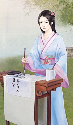 染七夏采集到手绘古装美女