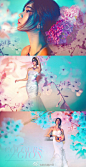 Rui Yang 演绎主题为「Colours Of Gion 色彩的祗园」时尚婚纱大片，呈献多彩的婚纱礼服系列。