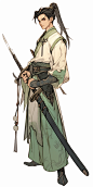 AI武侠游戏角色设定素材 国风人物服装插画设计参考 影视概念设计-淘宝网