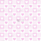情人节格纹无缝图案。粉红色的维希方格背景和心。向量。