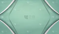 薄荷彩色横幅抽象的白色装饰和空间为您的标志