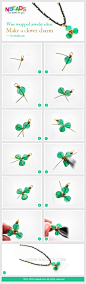 wire wrapped jewelry ideas - make a clover charm