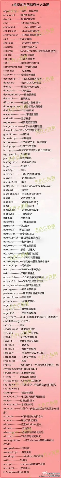 电脑上C盘的东西各有什么作用你都知道吗？