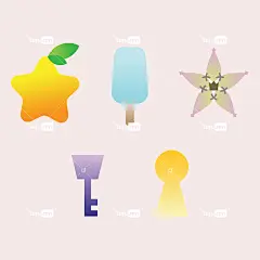 星星 杨桃 水果 冰淇淋 冰棒 钥匙 锁孔 王国之心 游戏