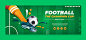 足球网页banner横幅模板矢量图设计素材