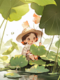 yzm4254_A_super_cute_little_girl_is_sitting_by_the_pond_fishing_c6390d54-23e0-459b-9f66-4595aacf8673.png (928×1232)