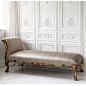 Versailles Gold Chaise Longue: 