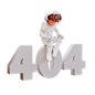 Astronaut With 404 Error 3D Illustration