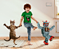 Engie - Electrabel : A great project we have done together with photographer Jaap Vliegenthart. For Engie - Electrabel (an energy company in Belgium), we had to create two visuals of a boy dancing with his pet and toys. Combining some mild CGI with major 