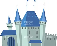城堡  - 源文件下载【酷图网】城堡,童话,卡通,手绘,插图,建筑,童话城堡,梦幻城堡