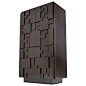 Mosaic Block Brutalist Tall Cabinet or Chest | From a unique collection of antique and modern dressers at https://www.1stdibs.com/furniture/storage-case-pieces/dressers/: 