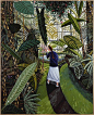 'The Conservatory' (1985) by American artist David Bates (b.1952) | Oil on canvas | via the Met, NY