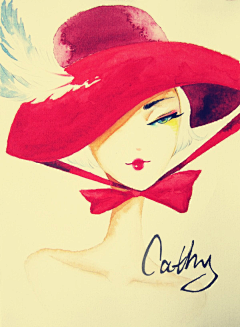 Cathy晁星星采集到《Cathy小姐》系列插画