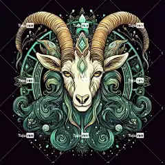 Ai产生的 摩羯座 星座 占星术 星座运势 幻想 生日贺卡 生肖