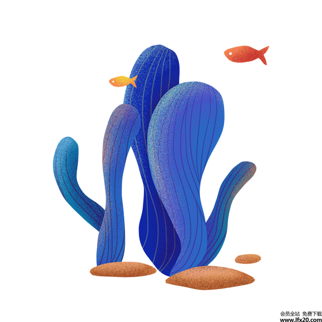 海底世界珊瑚海藻海草