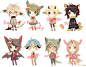 auction to - be: hEARt babies CLOSED by *wolphfe on deviantART #二次元# #插画# #初音# #樱桃小丸子# #哆啦A梦#