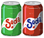 Soda can in aluminium on white