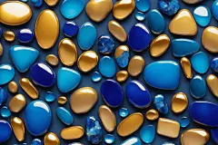 光泽宝石蓝色小石子石头宝石背景图图片