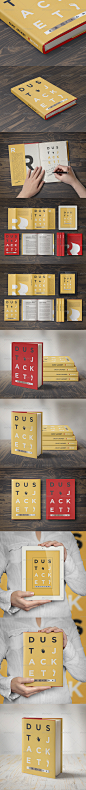 精装图书外观设计展示样机 Book Mock-Up Dust Jacket Edition