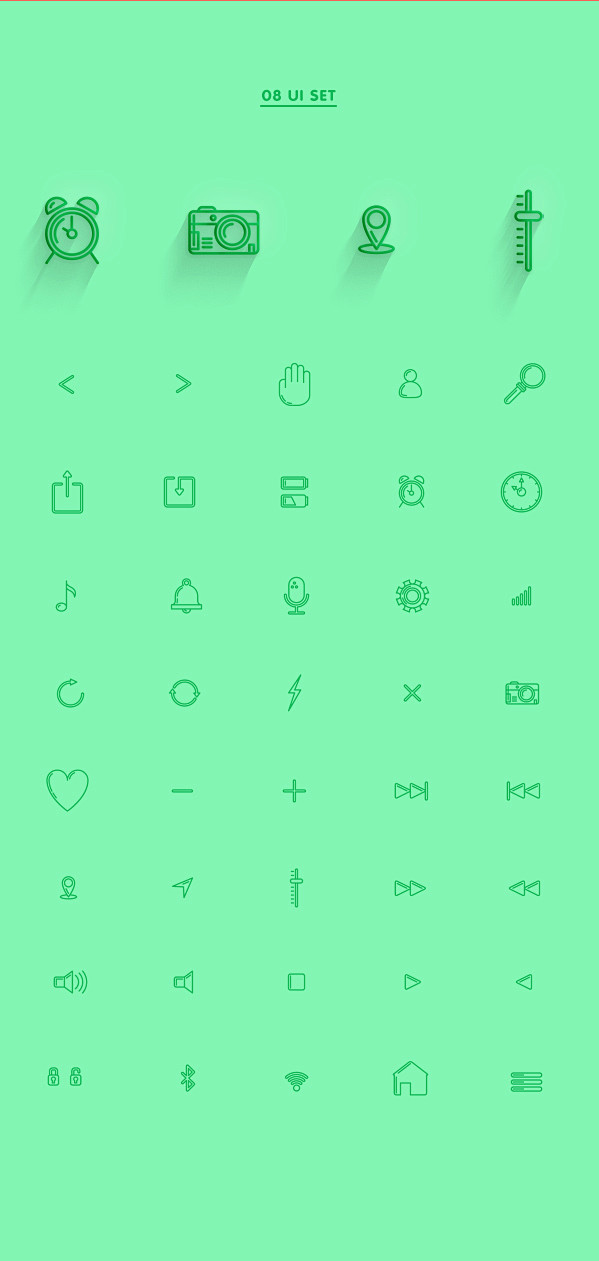 EIGHT LINE ICON SETS...