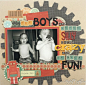 #papercraft #scrapbook #layout.  You Boys Are Super Silly... - Scrapbook.com