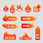 Fire sale flat label set