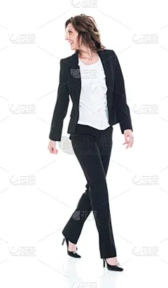 女商人,扭头看,白色人种,中年女人,商务,仅一个中年女人,经理,专业人员,背景分离,35岁到39岁