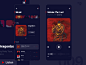 009 - music player dark theme profile dashboard android responsive iphonex dailyui design desktop ios minimal mobile ui uidesign web webdesign fashion adaptive musicplayer music player