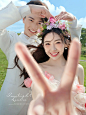 甜美系 · 草坪鲜花系小清新婚纱照 - 小红书