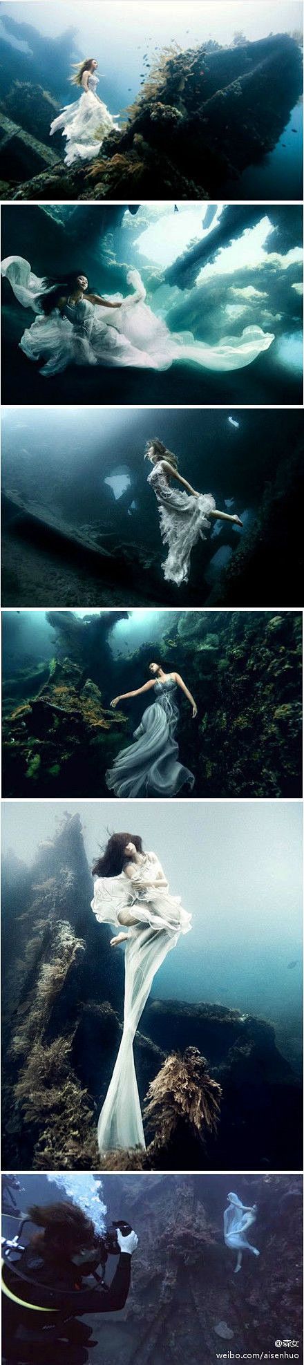 #森女照相本子#超美的水下摄影@北坤人素...