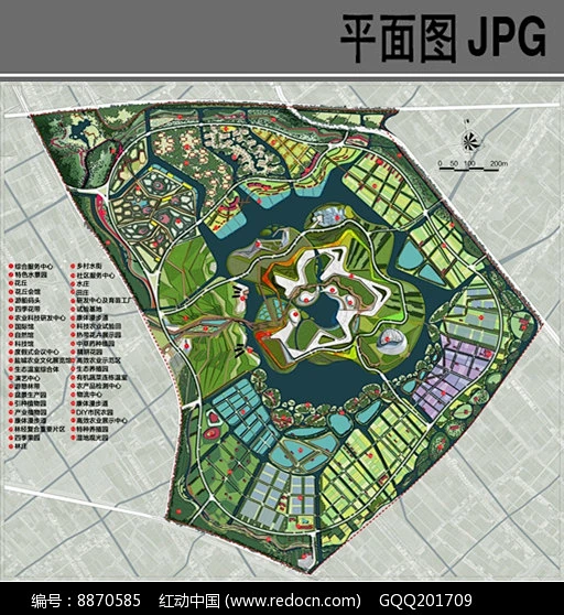 生态农业园区规划设计平面图图片-花瓣网