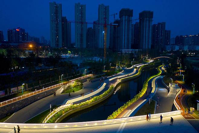 西安市长安区皂河滨水廊道规划 | 中国电...