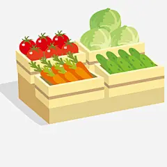 形状植物蔬菜_新图网 https://www.ixintu.com 青菜 手绘 插画 模型 物体 菜篮子