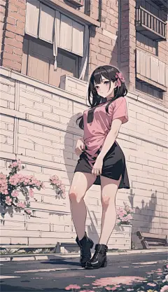 数字艺术漫画风女孩子插画-众图网