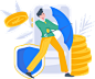 金融扁平矢量人物场景插画8