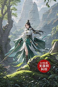 AI版权图库采集到【原创】古风女 仙侠