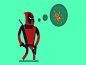 Old Deadpool Walk Cycle animation I did. Used puppet pin tool for the legs hence the animation is wonky.