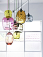 handblown glass pendant lights…these would be lovely in my kitchen