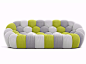 BUBBLE | 3 seater sofa Bubble Collection By ROCHE BOBOIS design Sacha Lakic : Download the catalogue and request prices of Bubble | 3 seater sofa By roche bobois, fabric sofa design Sacha Lakic, bubble Collection