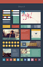 Bleya UI Flat Web Design Elements Freebie