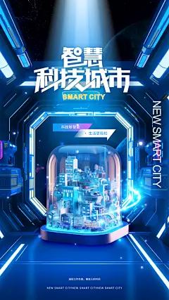 科技峰会Ai芯片5G大数据物联互联网海报